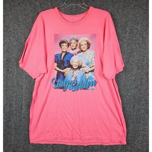 The Golden Girls Graphic T-Shirt Women 2XL Pink Stay Golden Retro Cast Tee